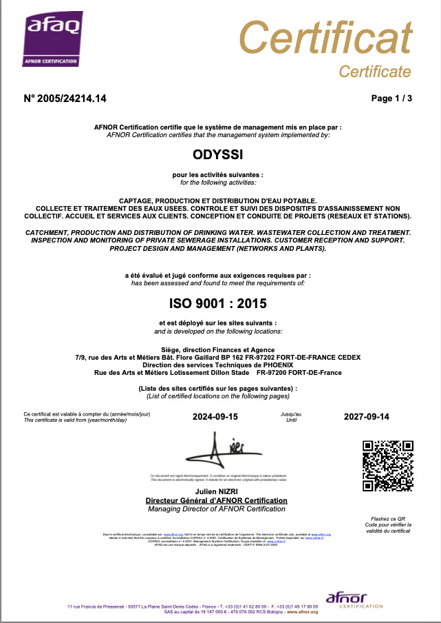 Certificat ISO 9001